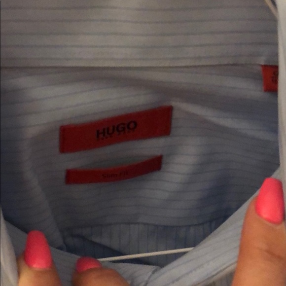 Hugo Boss Blue Striped Button Down - Picture 2 of 3